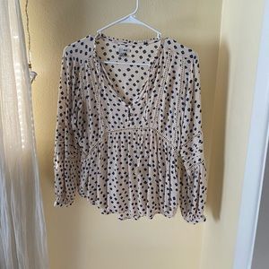 Cream Babydoll Blouse